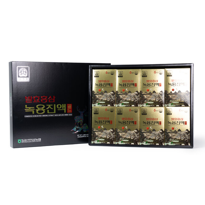 [금산인삼농업협동조합] <br>발효홍삼 녹용진액 골드 (50ml x 40포)