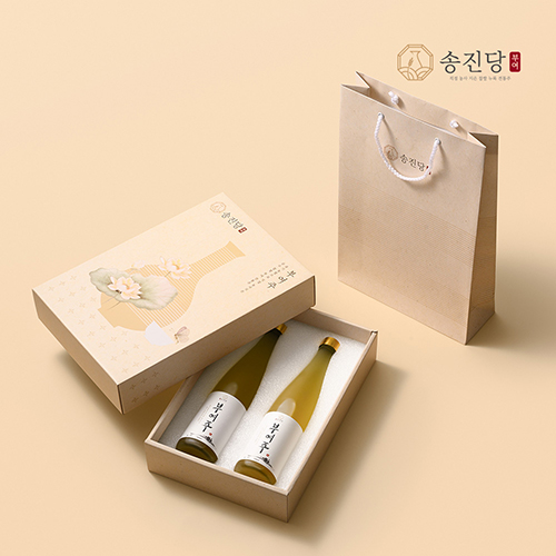 [송진당]<br>부여주 set  (500ml두병 + 박스케이스 + 쇼핑백포함) 100일 숙성 부여 전통주