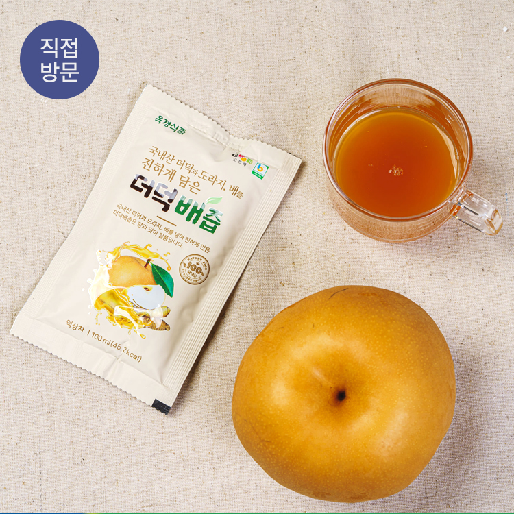 [직접방문][옥경식품]<br>굿뜨래 더덕배즙 100ml (30포/50포)